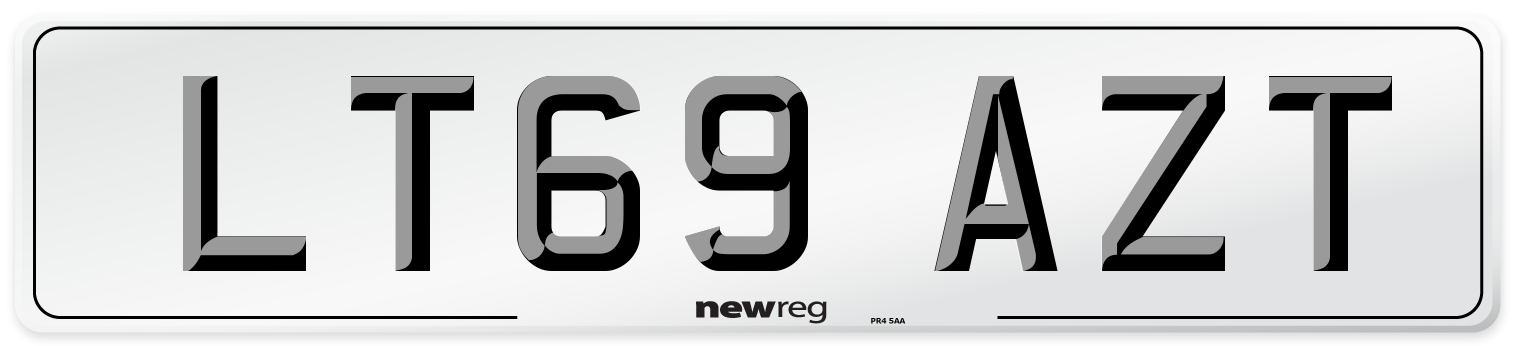 LT69 AZT Number Plate from New Reg